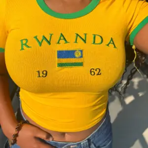 Rwanda yellow baby tee