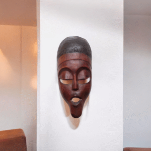 Handmade Rwandan Umutako Wooden Mask – African Wall Art – Traditional Home Decor – Made in Rwanda – Hand-Carved Cultural Mask – African Home Decoration – Ethical Artisan Craft - Image 3