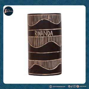 Handcrafted Rwandan Wooden Craft Vase – Traditional African Home Decor – Authentic Rwandan Wooden Vase – Unique Hand-Carved Art – Made in Rwanda - Image 3