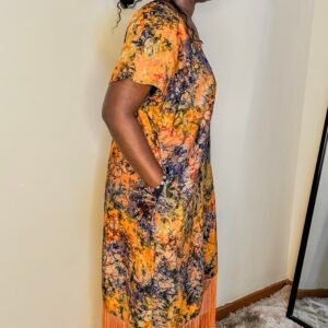 SUNBURT ADIRE FRINGE DRESS - Image 3