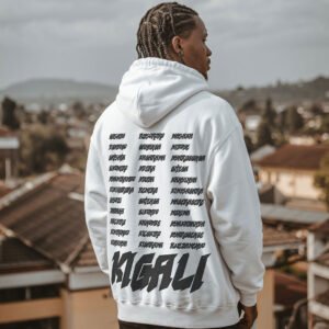 White Kigali Hoodie – Limited Edition Rwandan Streetwear | Only 50 Made - Image 3